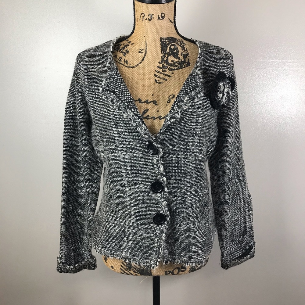 Curio Anthropologie Textured Wool Blend Cardigan